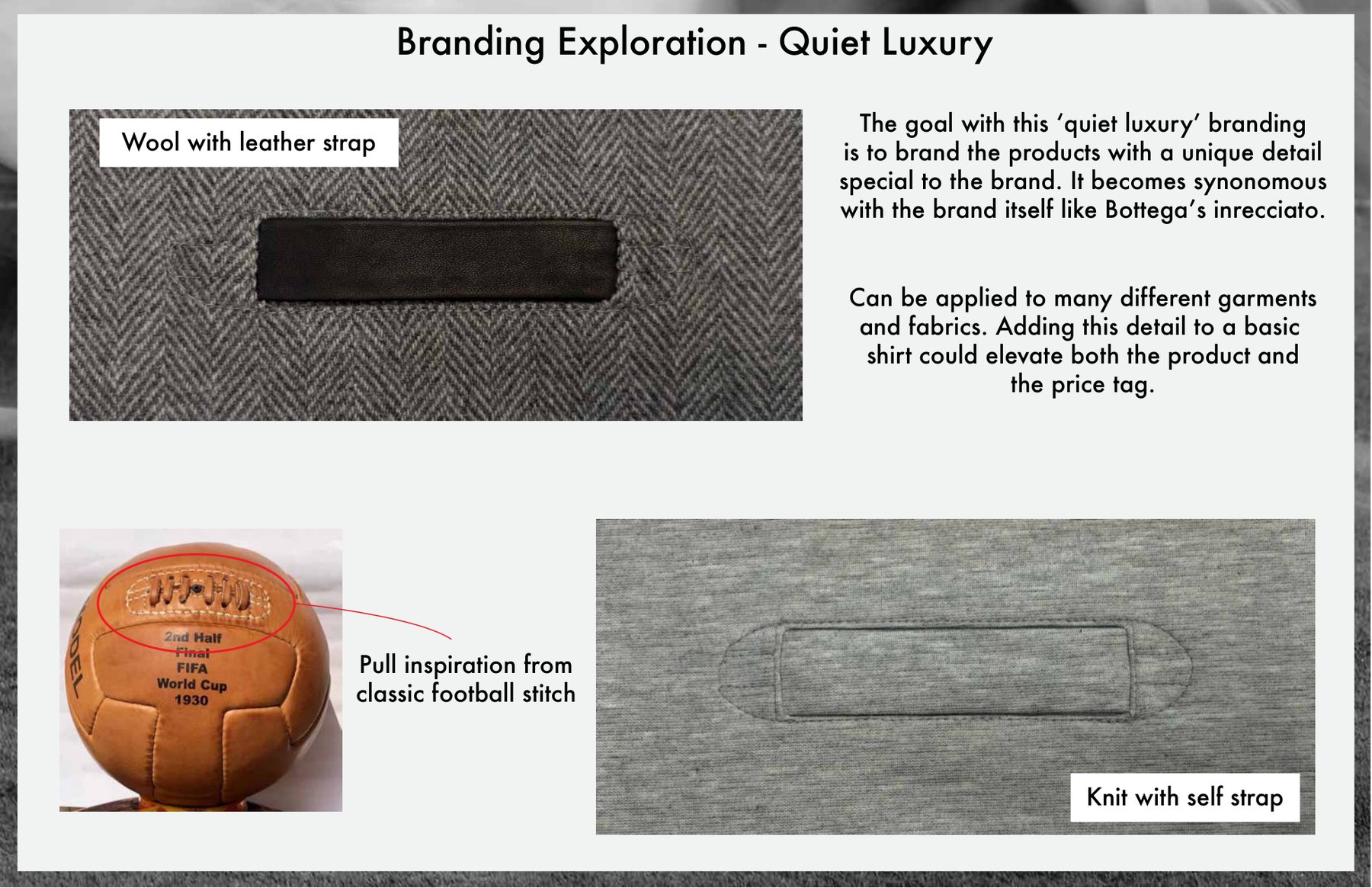 Quiet luxury branding exploration